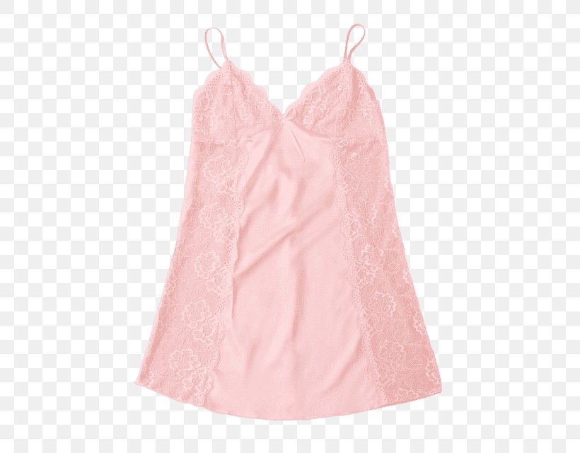 Satin Sleeve Nightwear Pink M Dress, PNG, 480x640px, Satin, Day Dress, Dress, Neck, Nightwear Download Free