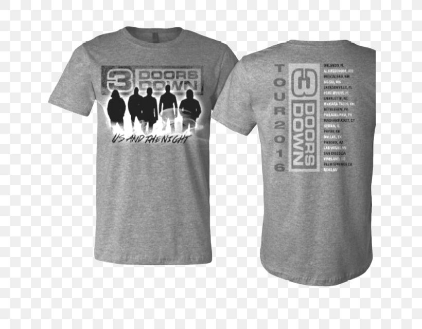 T-shirt 3 Doors Down Song Hoodie, PNG, 640x640px, Watercolor, Cartoon, Flower, Frame, Heart Download Free