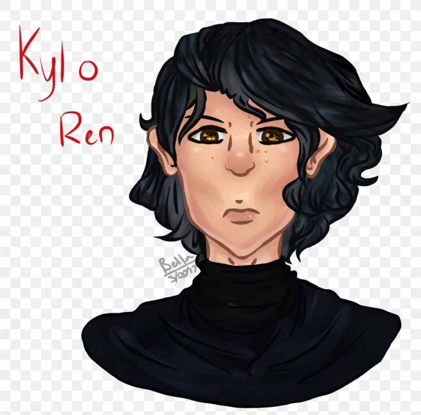 Black Hair Kylo Ren DeviantArt Hair Coloring, PNG, 1024x1008px, Black Hair, Art, Artist, Brown Hair, Cartoon Download Free