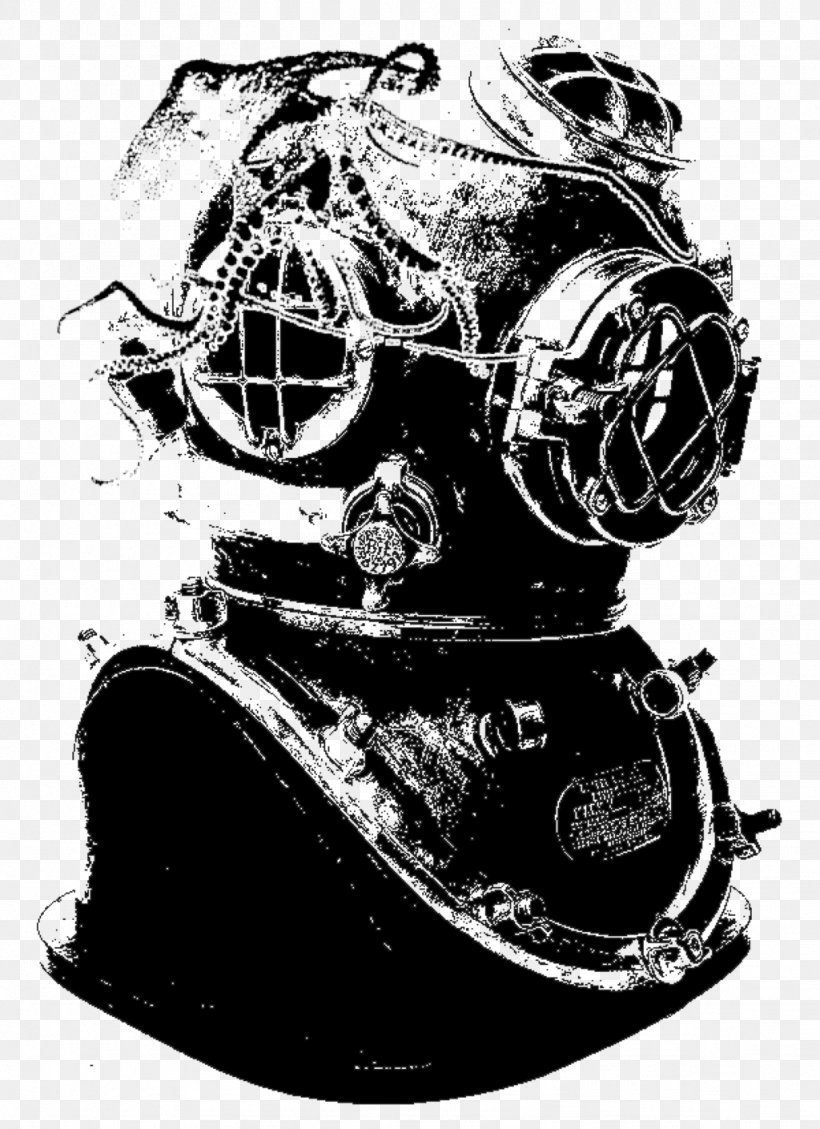 Diving Helmet Underwater Diving Scuba Diving Diving Suit Diving & Snorkeling Masks, PNG, 1024x1410px, Diving Helmet, Black And White, Diving Equipment, Diving Snorkeling Masks, Diving Suit Download Free