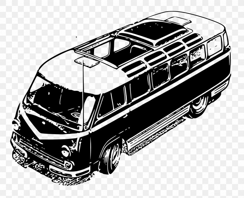Car Minivan Bus, PNG, 2400x1954px, Car, Automotive Design, Automotive Exterior, Black And White, Bus Download Free