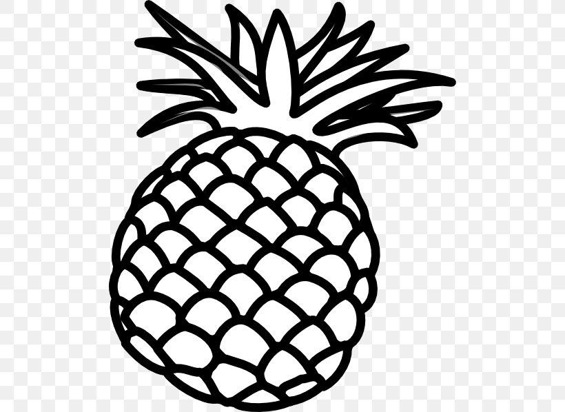Pineapple Black And White Luau Clip Art, PNG, 504x598px, Pineapple, Artwork, Black, Black And White, Drawing Download Free