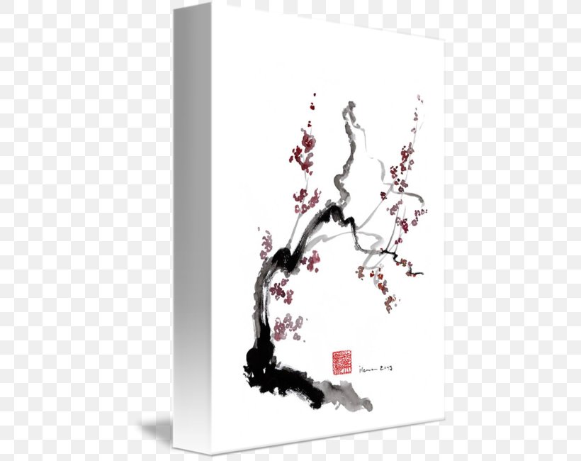 Cherry Blossom Ink Wash Painting Japanese Art, PNG, 446x650px, Cherry Blossom, Abstract Art, Art, Blossom, Branch Download Free