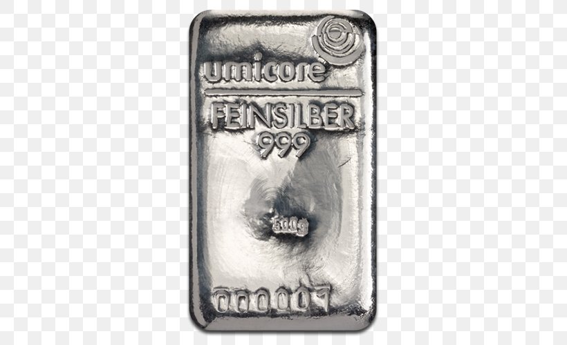 Ingot Silver Coin Feinsilber Münzbarren, PNG, 500x500px, Ingot, Black And White, Bullion, Currency, Feinsilber Download Free