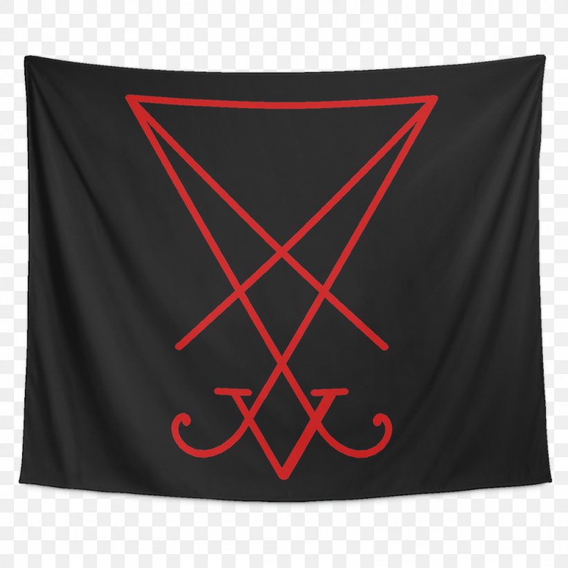 Sigilo De Lucifer Satanism T-shirt, PNG, 1024x1024px, Lucifer, Baphomet, Brand, Demon, Flag Download Free