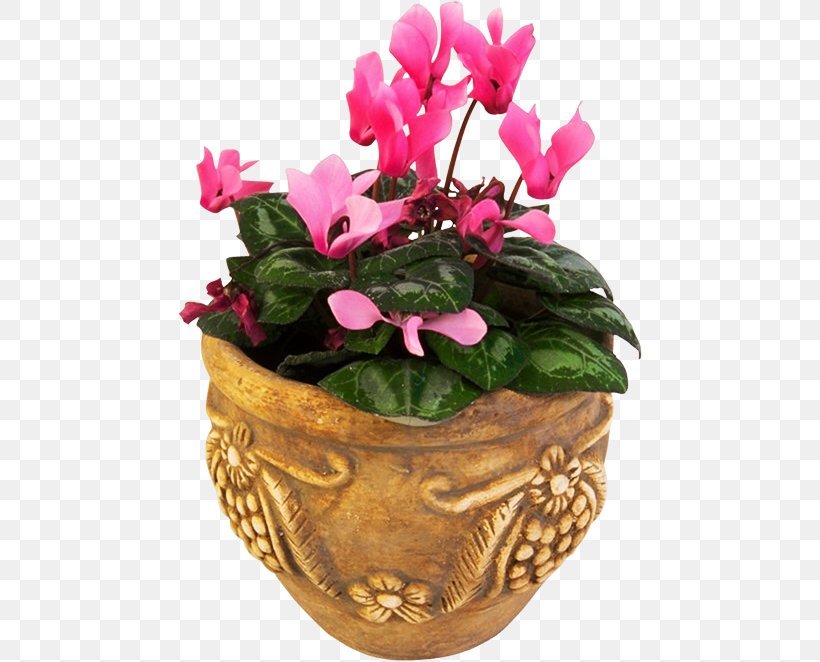 Flowerpot Cyclamen Floral Design, PNG, 464x662px, Flowerpot, Animaatio, Artificial Flower, Cut Flowers, Cyclamen Download Free