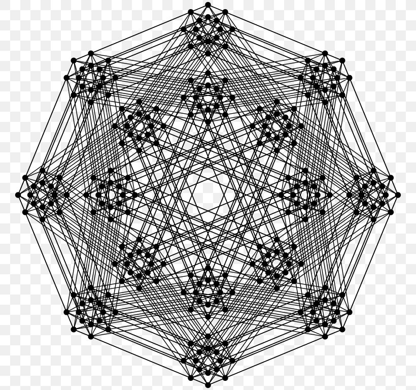 8-cube Hypercube Polytope Vertex Tesseract, PNG, 768x768px, Hypercube, Area, Black And White, Cube, Dimension Download Free