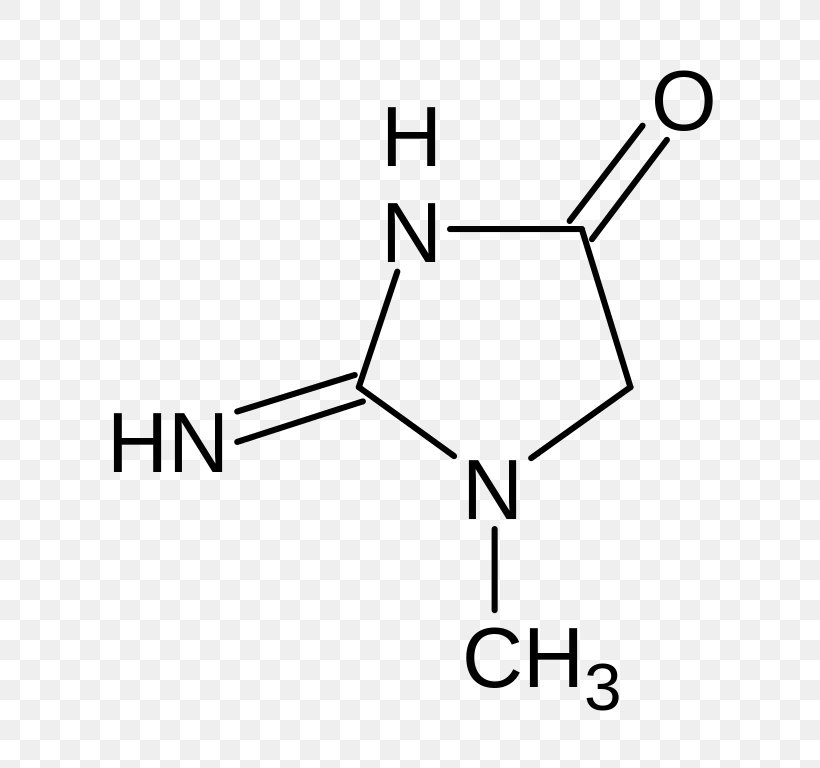 Creatinine Phosphocreatine Molecule Organic Compound, PNG, 768x768px, Creatinine, Area, Benzethonium Chloride, Black, Black And White Download Free