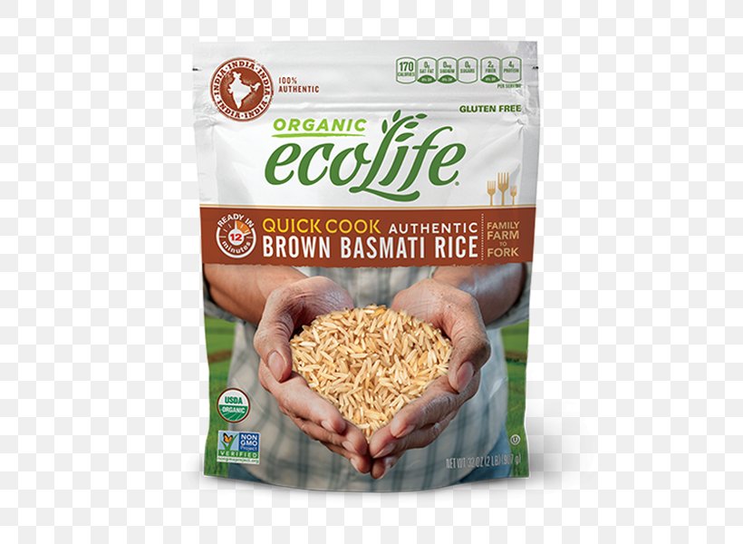 Organic Food Basmati Brown Rice Indian Cuisine, PNG, 497x600px, Organic Food, Basmati, Breakfast Cereal, Brown Rice, Cereal Download Free