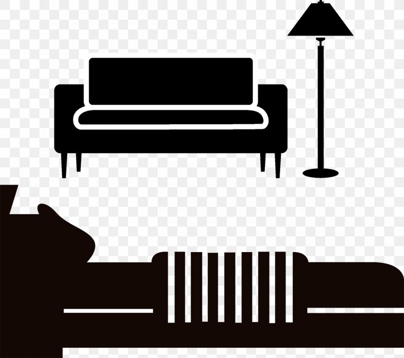 Couch Bed Silhouette Furniture, PNG, 1300x1153px, Couch, Bed, Black, Black And White, Brand Download Free