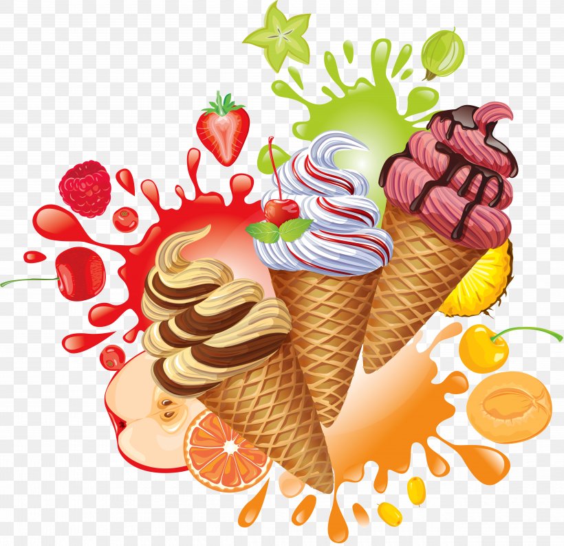 Ice Cream Vector Graphics Clip Art Sorbet, PNG, 5000x4852px, Ice Cream, Chocolate Ice Cream, Cream, Cuisine, Dairy Product Download Free