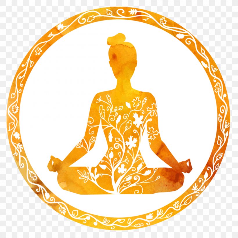 Lotus Position Vector Graphics Clip Art Meditation Illustration, PNG, 1000x1000px, Lotus Position, Asana, Buddhism, Meditation, Orange Download Free