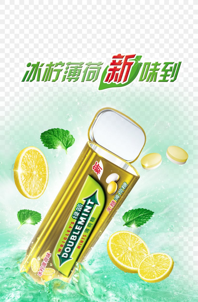 Chewing Gum Mentha Spicata Doublemint Extra, PNG, 2280x3480px, Chewing Gum, Advertising, Citrus, Doublemint, Extra Download Free