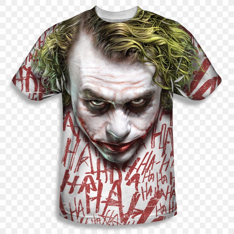 Heath Ledger Joker The Dark Knight T-shirt Batman, PNG, 1000x1000px, Heath Ledger, Batman, Batman Arkham, Clothing, Clothing Sizes Download Free
