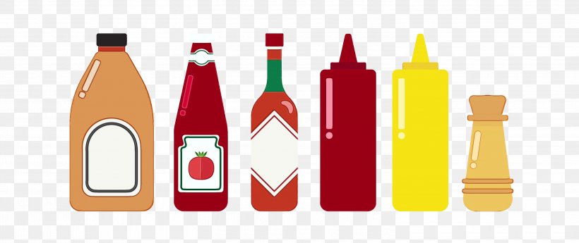 Plastic Bottle, PNG, 3000x1263px, Watercolor, Bottle, Drink, Ketchup, Paint Download Free