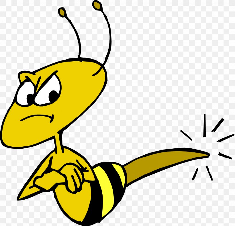 Bee Hornet Cartoon Clip Art, PNG, 2454x2363px, Bee, Anger, Area, Art, Artwork Download Free