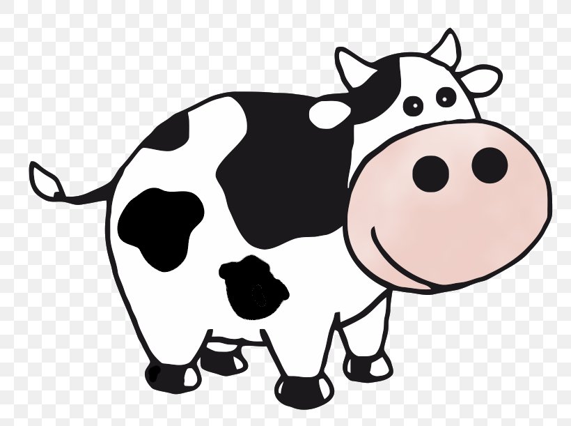 Dairy Cattle Free Content Clip Art, PNG, 800x611px, Cattle, Black And White, Bull, Cartoon, Cattle Like Mammal Download Free