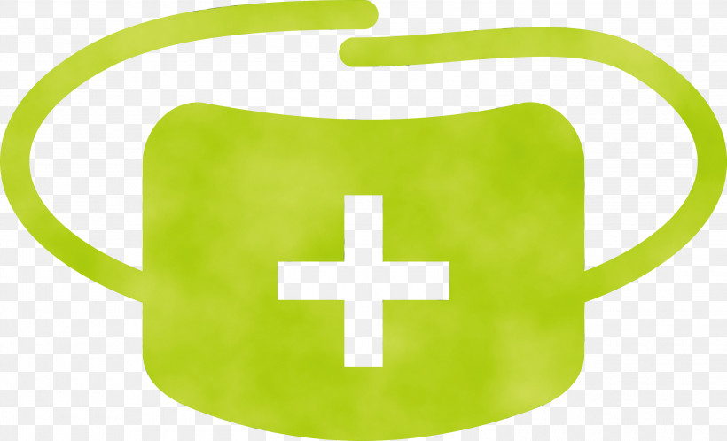 Green Yellow Cross Symbol Mug, PNG, 3000x1822px, Medical Mask, Cross, Green, Mug, Paint Download Free