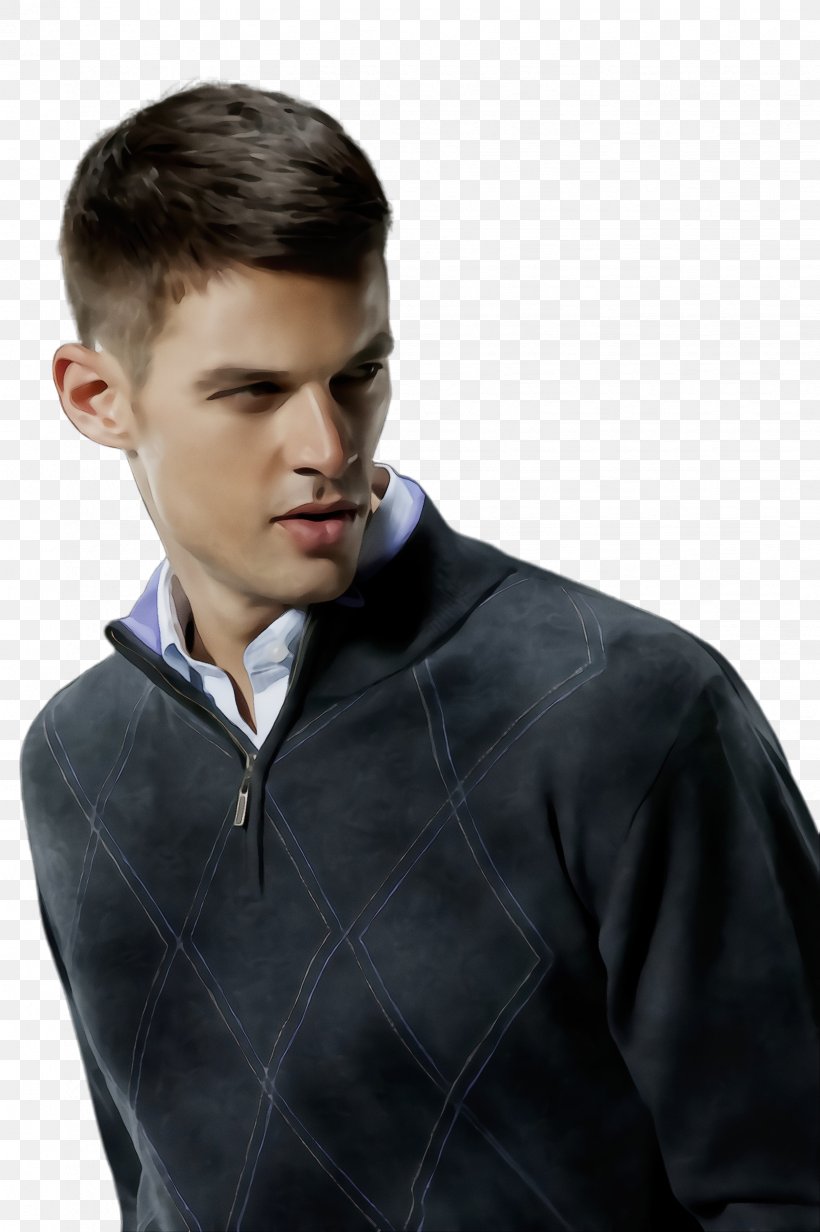 Neck Hairstyle Forehead Male Jacket, PNG, 1632x2452px, Watercolor, Collar, Ear, Forehead, Gentleman Download Free