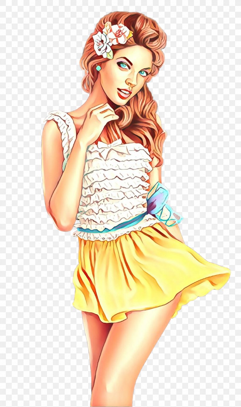 Clothing Yellow Waist Fashion Model Fashion Illustration, PNG, 890x1500px, Cartoon, Abdomen, Clothing, Costume, Fashion Illustration Download Free