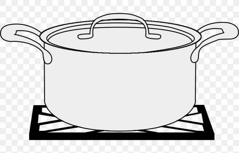 Cookware Accessory Cooking Stock Pots Clip Art, PNG, 829x531px, Cookware, Area, Black, Black And White, Cooking Download Free