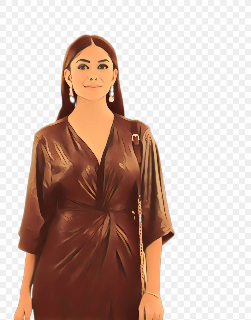 Clothing Satin Sleeve Brown Silk, PNG, 1772x2255px, Cartoon, Blouse, Brown, Clothing, Dress Download Free