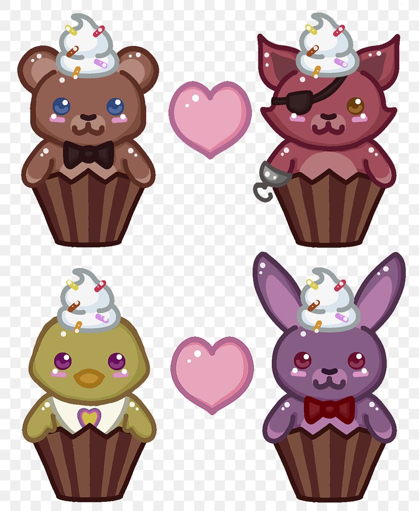 Five Nights At Freddy's 2 Cupcake Freddy Fazbear's Pizzeria Simulator Drawing, PNG, 800x1000px, Watercolor, Cartoon, Flower, Frame, Heart Download Free