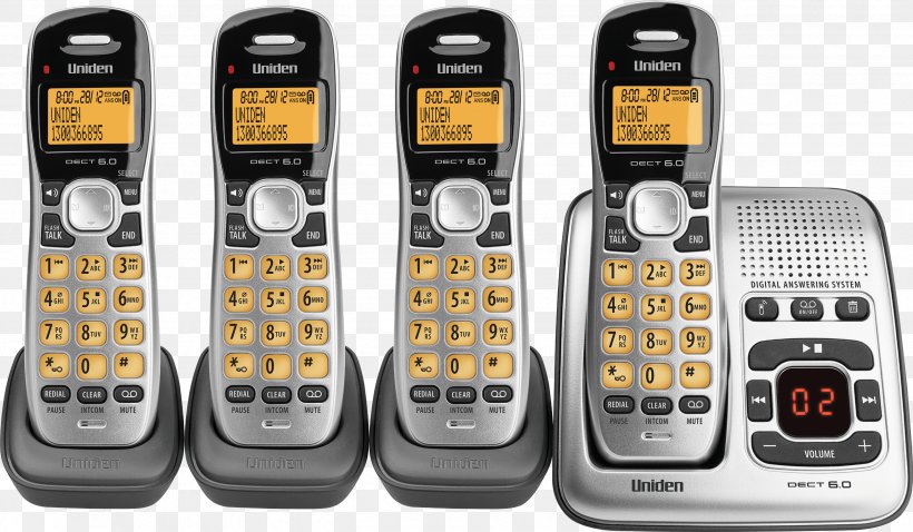 Cordless Telephone Digital Enhanced Cordless Telecommunications Uniden Handset, PNG, 2571x1500px, Cordless Telephone, Answering Machines, Cellular Network, Communication Device, Cordless Download Free