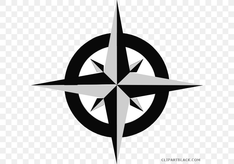 North Clip Art Vector Graphics Compass Rose, PNG, 600x577px, North, Black And White, Compass, Compass Rose, Drawing Download Free