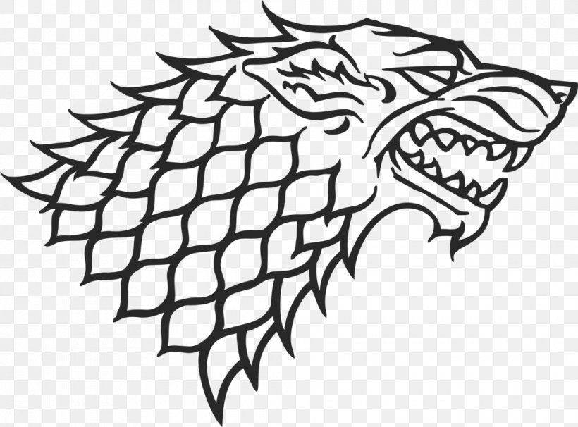 A Game Of Thrones Sansa Stark Theon Greyjoy Bran Stark House Stark, PNG, 1040x769px, Game Of Thrones, Artwork, Beak, Black, Black And White Download Free