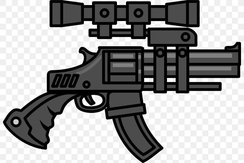 Firearm Machine Gun Revolver Clip Art, PNG, 800x550px, Watercolor, Cartoon, Flower, Frame, Heart Download Free