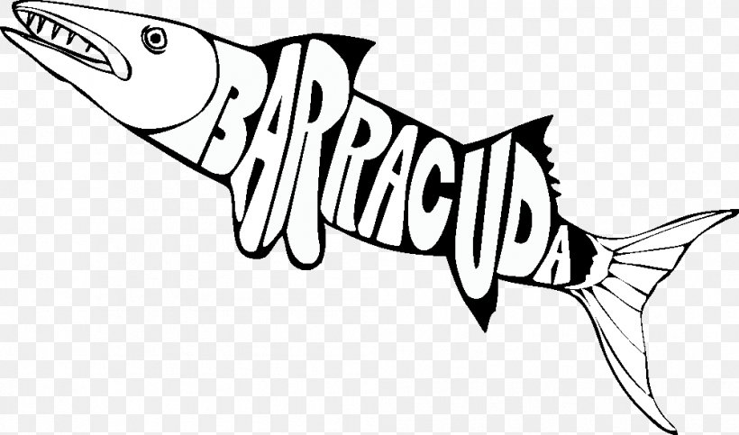 Great Barracuda Plymouth Barracuda Coloring Book Shark Clip Art, PNG, 1003x591px, Great Barracuda, Art, Artwork, Atlantic Goliath Grouper, Barracuda Download Free