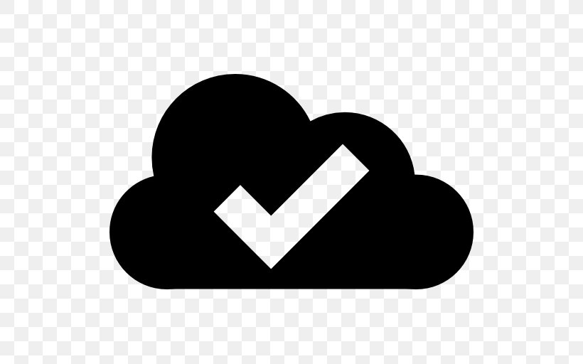 Check Mark Symbol Download Cloud Computing, PNG, 512x512px, Check Mark, Area, Black And White, Brand, Cloud Download Free