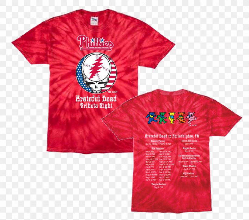 T-shirt Grateful Dead Philadelphia Phillies Steal Your Face, PNG, 1000x883px, Tshirt, Active Shirt, Baseball, Brand, Built To Last Download Free