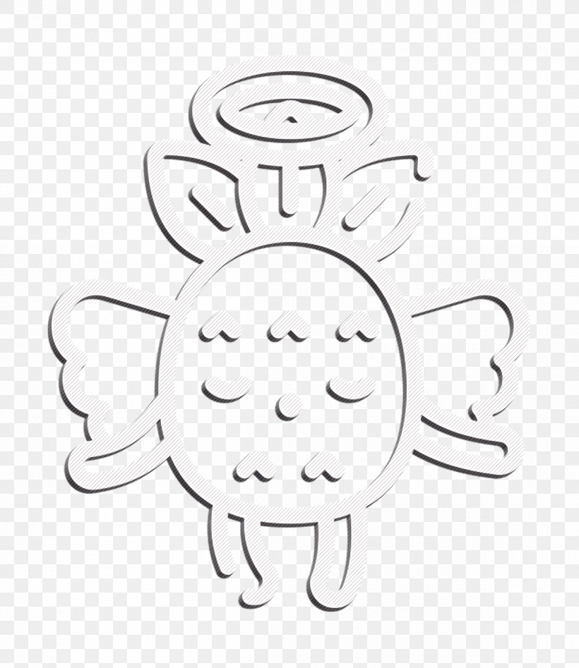 Angel Icon Pineapple Character Icon, PNG, 1212x1400px, Angel Icon, Blackandwhite, Circle, Emblem, Logo Download Free