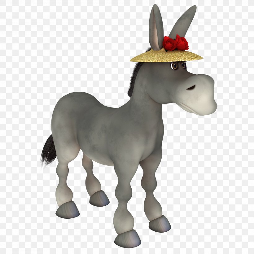 Donkey Mule, PNG, 3000x3000px, Donkey, Cartoon, Emoticon, Horse, Horse Like Mammal Download Free