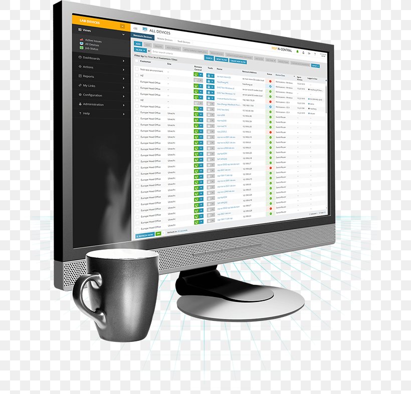 SolarWinds Managed Services Information Technology Remote Monitoring And Management Technical Support, PNG, 750x787px, Solarwinds, Computer, Computer Monitor, Computer Monitor Accessory, Computer Network Download Free