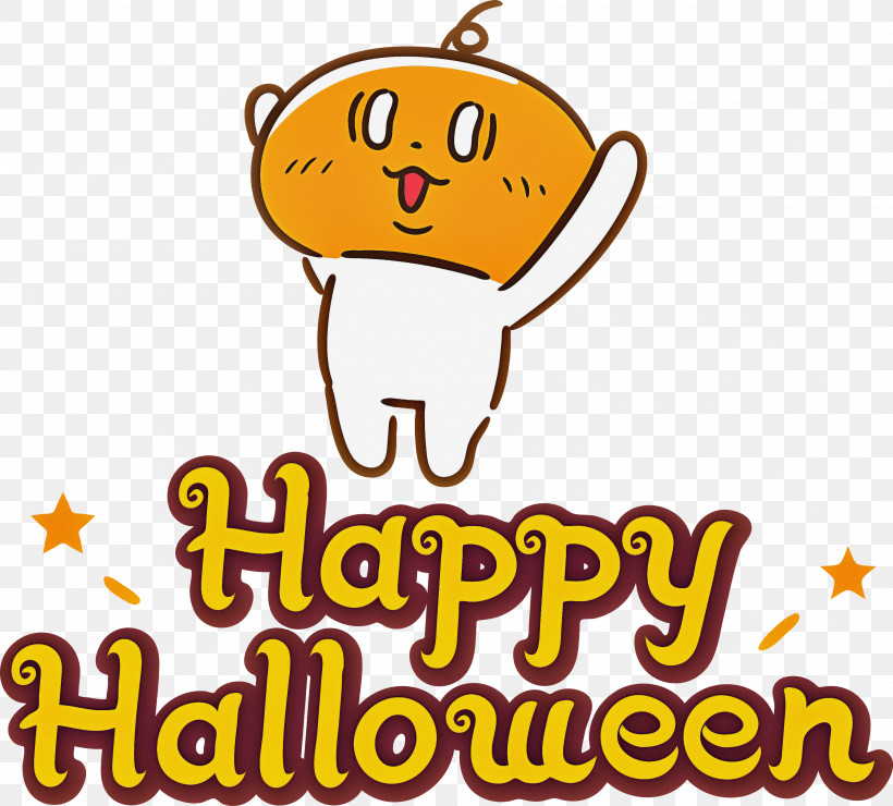 Happy Halloween, PNG, 3000x2709px, Happy Halloween, Behavior, Cartoon, Emoticon, Happiness Download Free