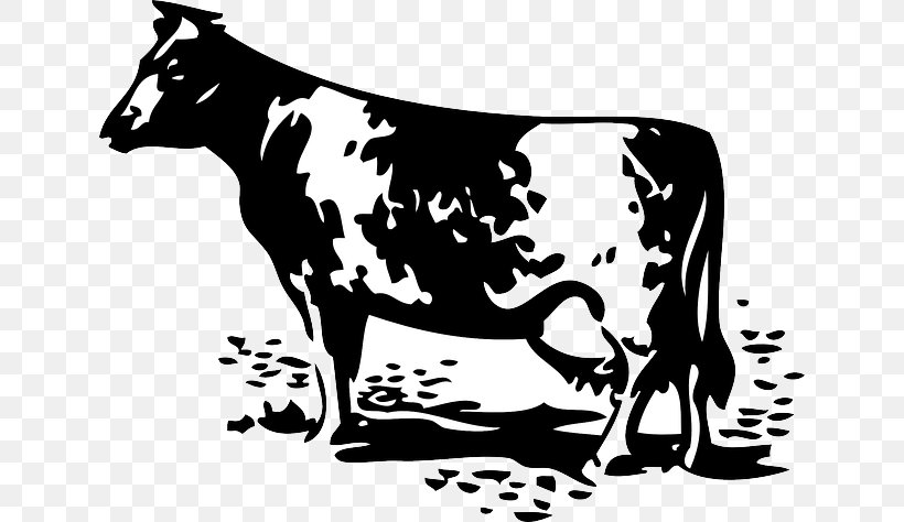 Holstein Friesian Cattle Vector Graphics Farm Clip Art Livestock, PNG, 640x474px, Holstein Friesian Cattle, Agriculture, Barn, Black And White, Cattle Download Free