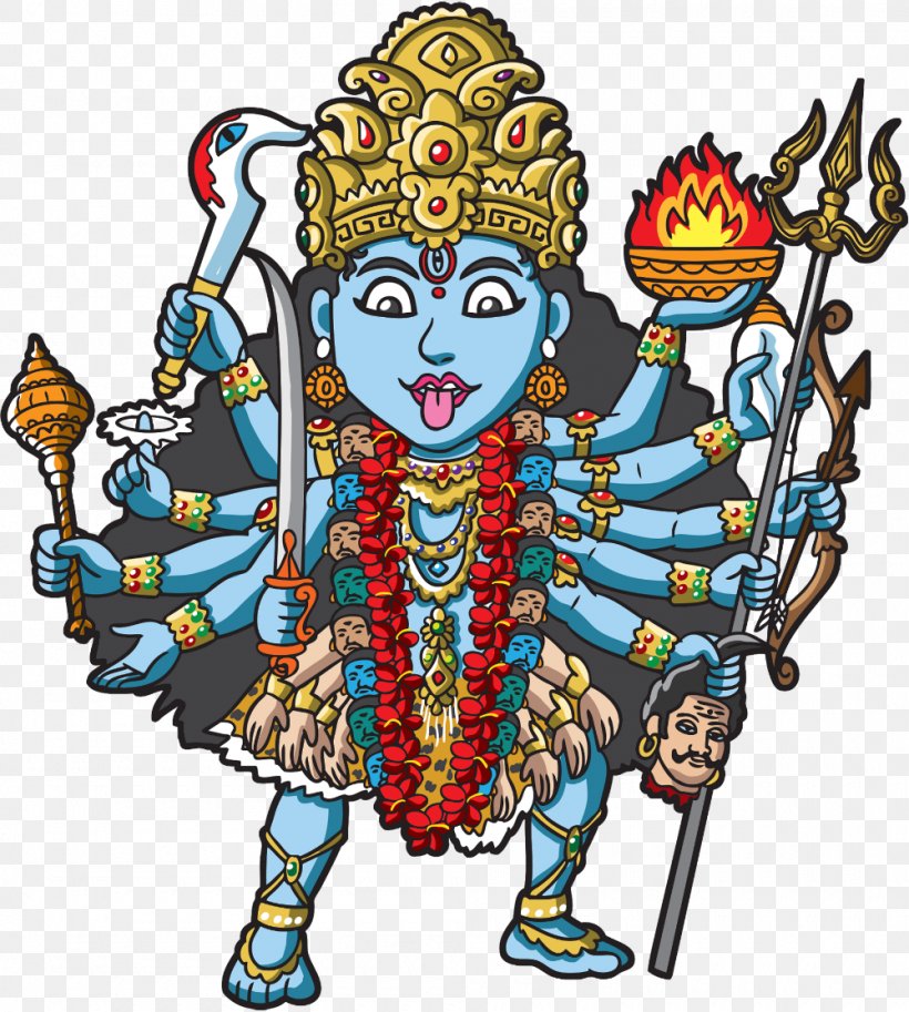 Kali Shiva Hinduism Devi Clip Art, PNG, 1000x1114px, Kali, Art, Artwork, Cartoon, Deity Download Free
