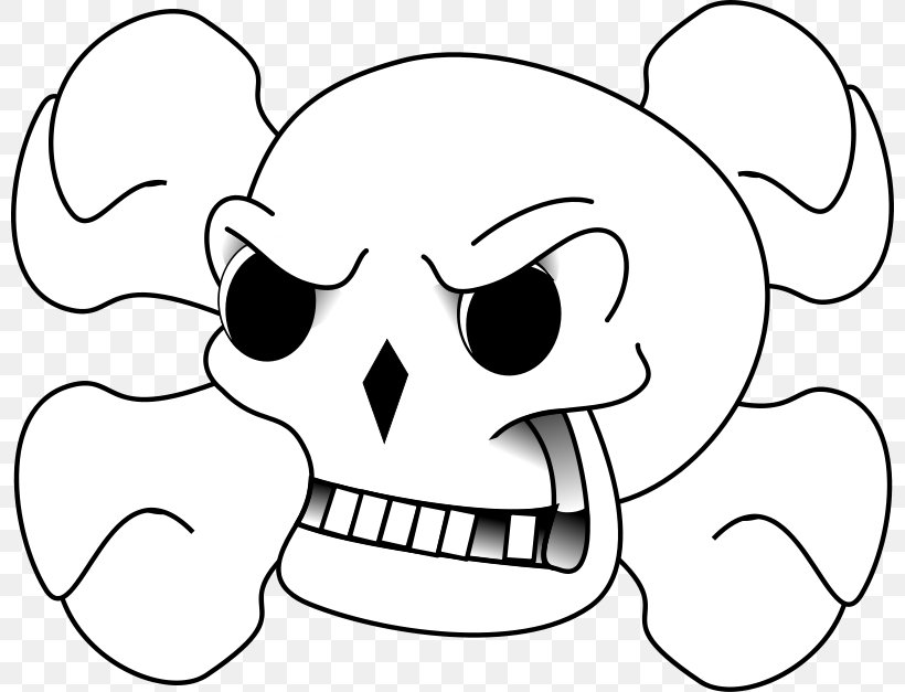 Skull And Bones Clip Art, PNG, 800x627px, Watercolor, Cartoon, Flower, Frame, Heart Download Free