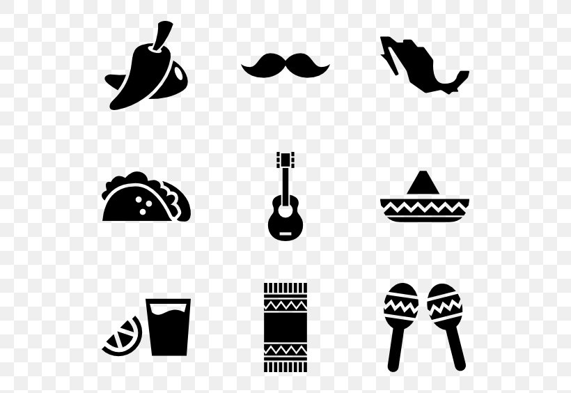Mexican Cuisine Symbol, PNG, 600x564px, Mexican Cuisine, Black, Black And White, Brand, Logo Download Free