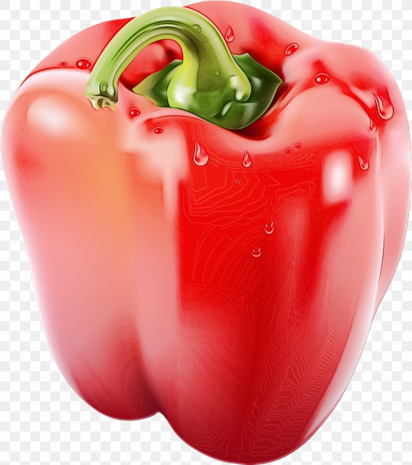 Natural Foods Bell Pepper Pimiento Red Bell Pepper Bell Peppers And Chili Peppers, PNG, 1334x1509px, Watercolor, Bell Pepper, Bell Peppers And Chili Peppers, Capsicum, Food Download Free