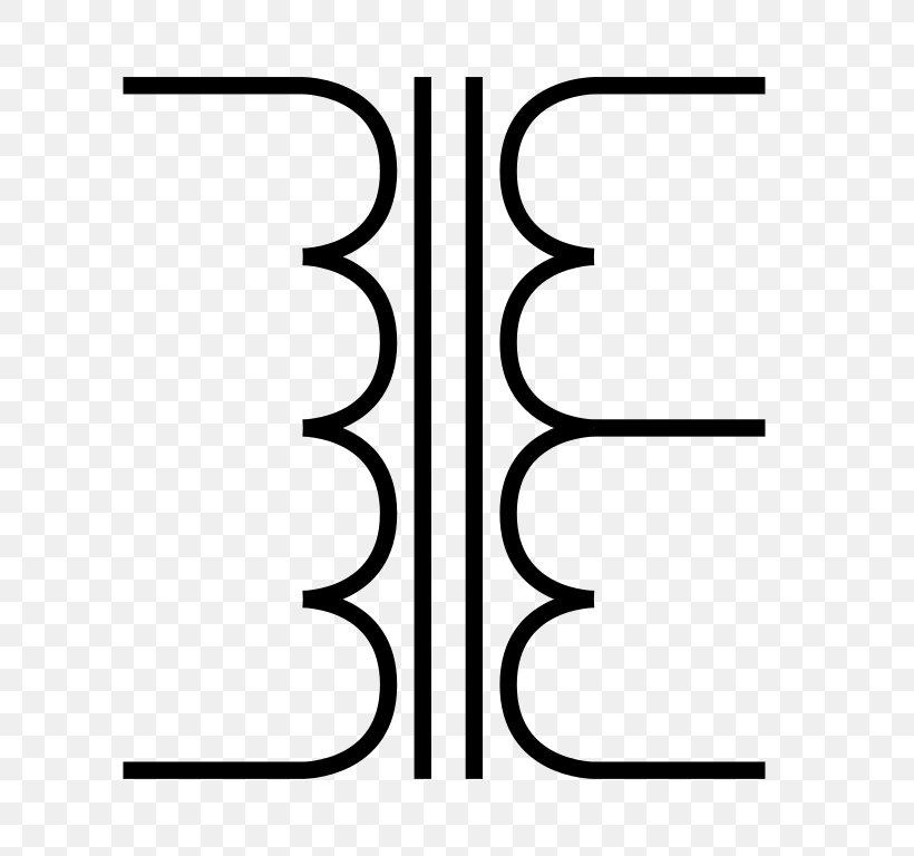 Magnetic Core Transformer Electronic Symbol Center Tap Inductor, PNG, 768x768px, Magnetic Core, Area, Black, Black And White, Center Tap Download Free