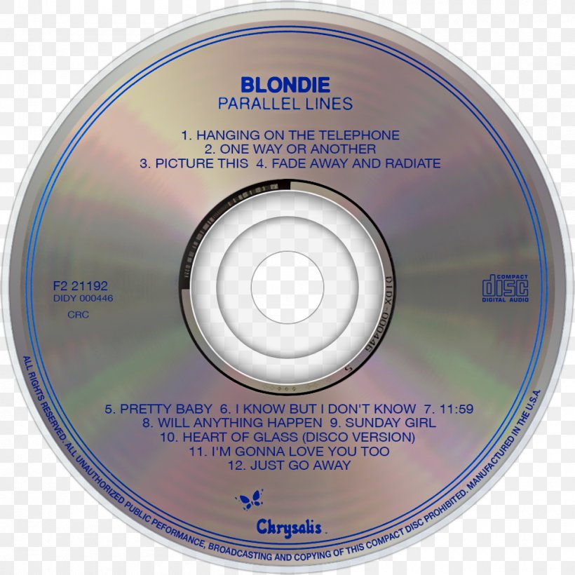 Compact Disc Parallel Lines Earth Disk Image Song, PNG, 1000x1000px, Compact Disc, Blondie, Computer Hardware, Data Storage Device, Disk Image Download Free
