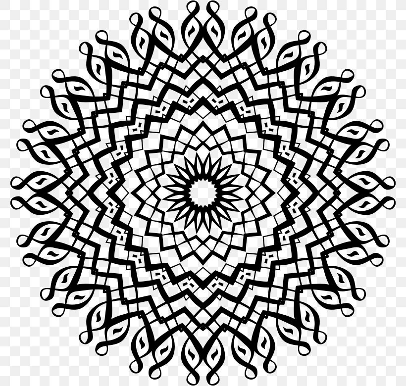 Mandala Line Art Drawing Clip Art, PNG, 780x780px, Mandala, Abstract Art, Area, Art, Black And White Download Free