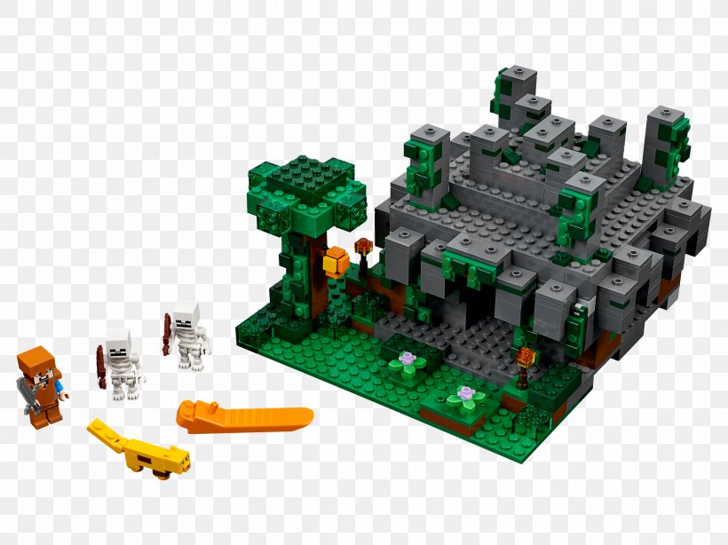 Lego Minecraft LEGO 21132 Minecraft The Jungle Temple Lego Minifigure, PNG, 2400x1799px, 2017, Minecraft, Jungle, Lego, Lego Group Download Free