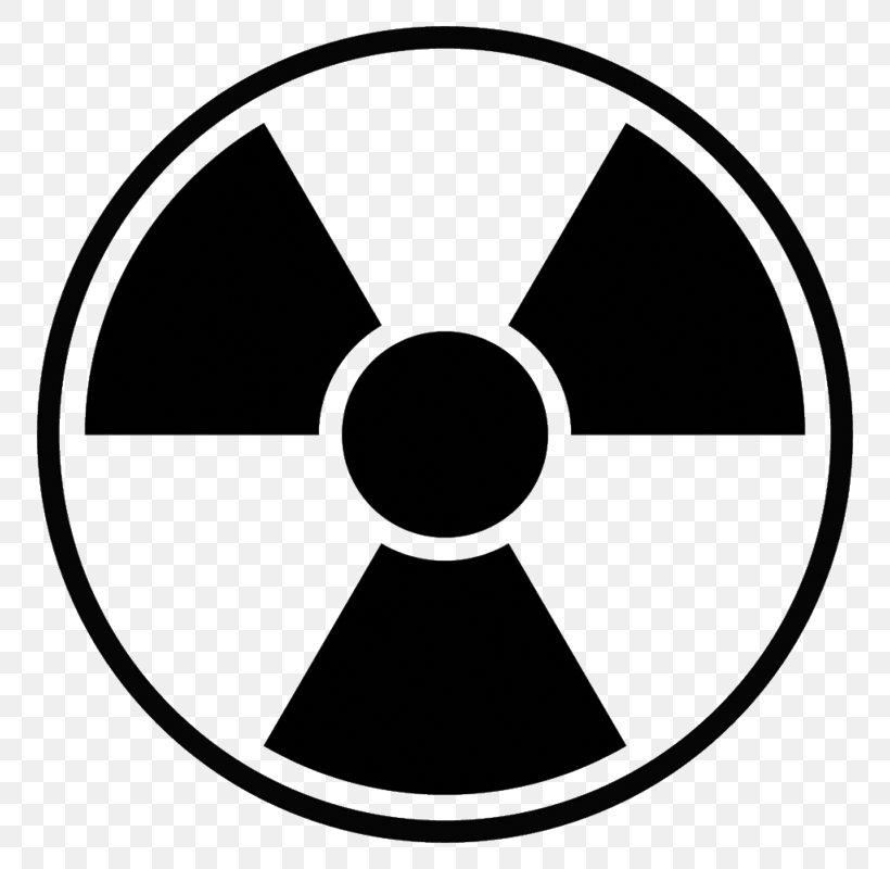 Radioactive Decay Clip Art Radiation, PNG, 800x800px, Radioactive Decay, Area, Biological Hazard, Black, Black And White Download Free