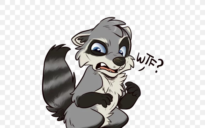 Dog Sticker Raccoons Telegram Bear, PNG, 512x512px, Dog, Bear, Carnivoran, Cartoon, Character Download Free