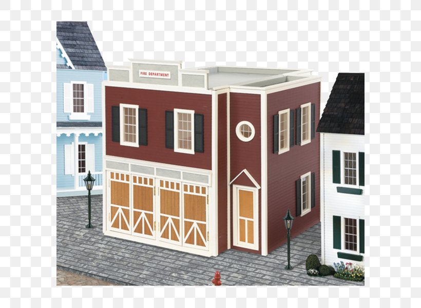 Dollhouse Home Building Fire Station, PNG, 600x600px, Dollhouse, Bedroom, Building, Elevation, Facade Download Free